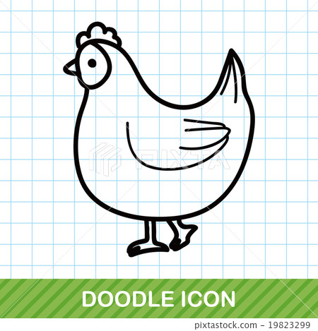 rooster doodle 19823299
