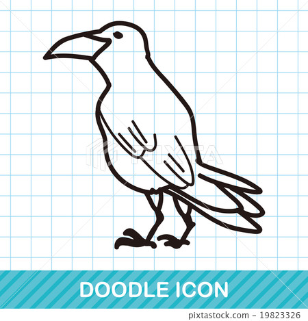 Crow doodle Crow doodle 19823326