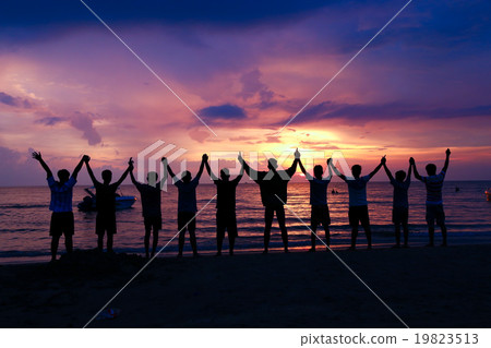 friendship, summer vacation, and people concept friendship, summer vacation, and people concept 19823513