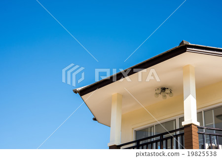 roof tiles with blue sky background 19825538