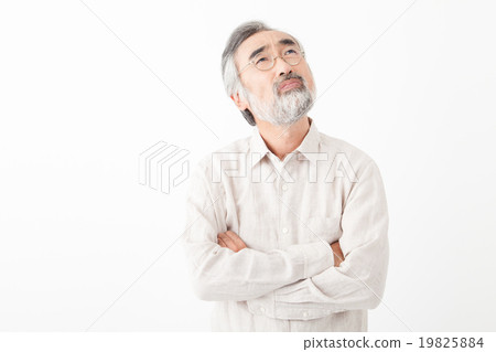 Senior man worried Senior man worried 19825884