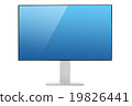 Computer Monitor with glossy blue screen and 19826441