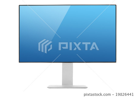 Computer Monitor with glossy blue screen and Computer Monitor with glossy blue screen and 19826441