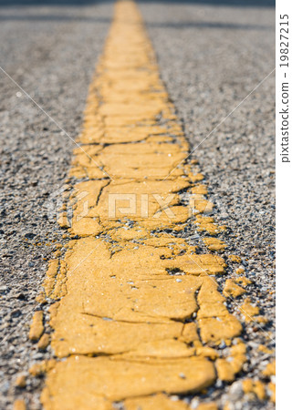 The yellow line on the old road The yellow line on the old road 19827215