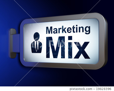 Marketing concept: Marketing Mix and Business Man 19828396