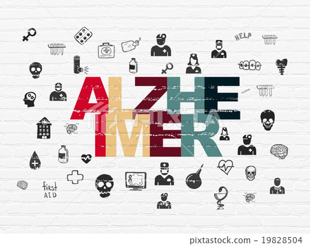 Healthcare concept: Alzheimer on wall background 19828504