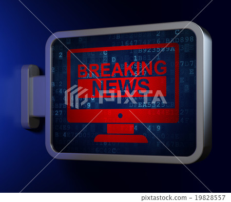 News concept: Breaking News On Screen on billboard 19828557