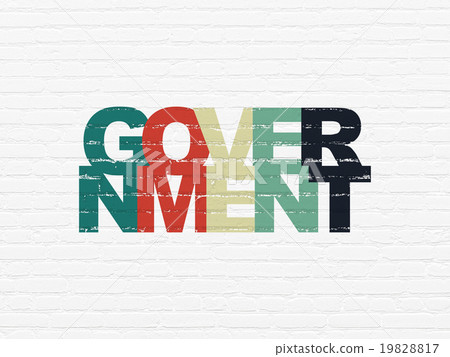 Politics concept: Government on wall background Politics concept: Government on wall background 19828817