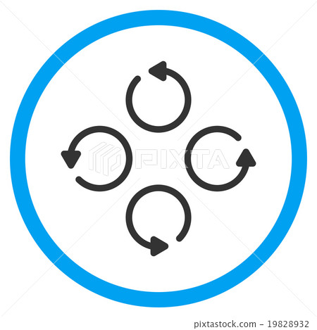 Rotation Flat Icon Rotation Flat Icon 19828932