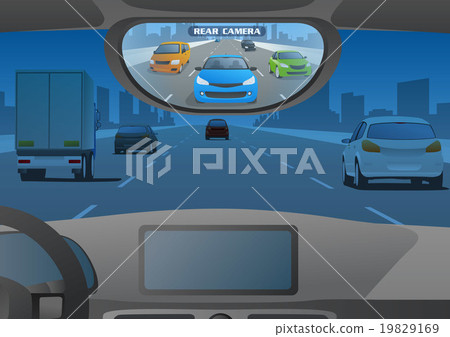 Mirror Lescar's Rear View Monitor Vector Illustration Mirror Lescar's Rear View Monitor Vector Illustration 19829169