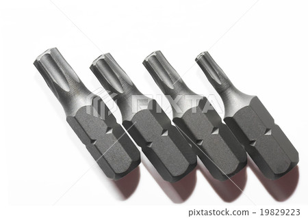 screwdriver bits isolated on white 19829223