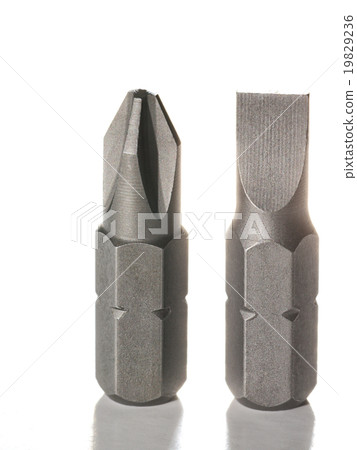 screwdriver bits isolated on white 19829236