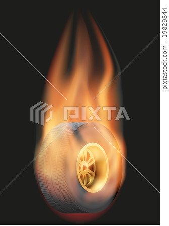Race wheel with flame Race wheel with flame 19829844