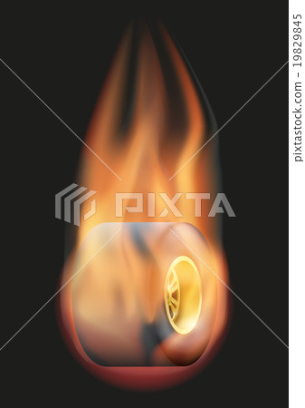Race wheel with flame 19829845