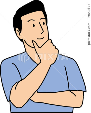 三十多歲的男人用手撫摸下巴 三十多歲的男人用手撫摸下巴 19830177