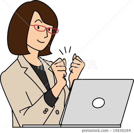 20's business woman doing guts pose 20's business woman doing guts pose 19830264