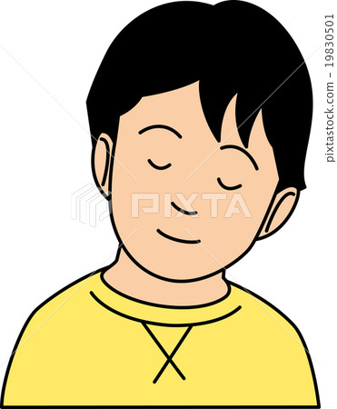 Elementary school boys thinking with their eyes closed 19830501