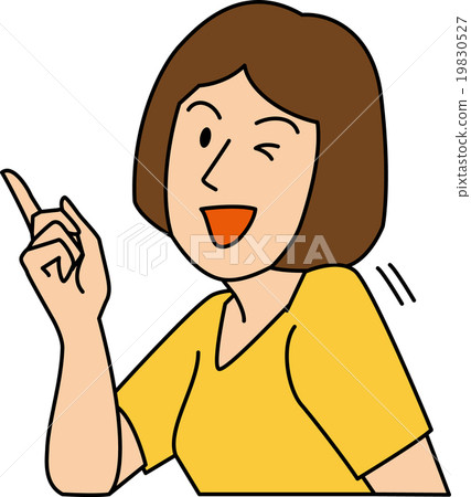 二十多歲的女人指著眨眼 19830527