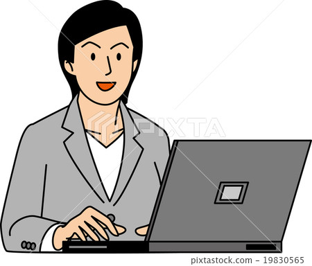 Work in computer 30's business woman 19830565