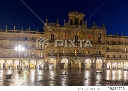City hall at Plaza Mayor in night City hall at Plaza Mayor in night 19830723