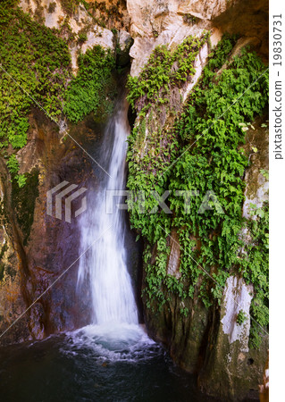 Natural grot with waterfall 19830731