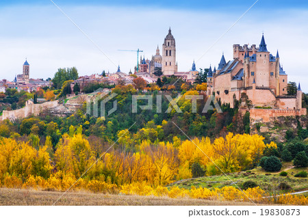 View of old Segovia with Alcazar View of old Segovia with Alcazar 19830873