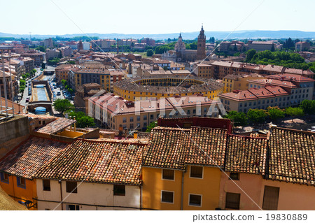 Panorama of Tarazona in sunny day. Zaragoza Panorama of Tarazona in sunny day. Zaragoza 19830889