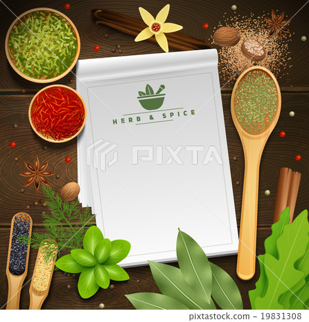 Recipe Book On Wooden Background 19831308
