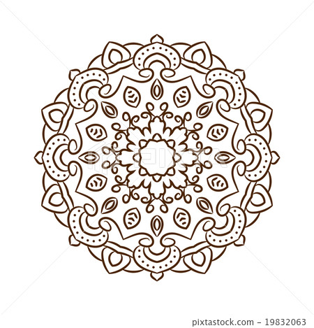 Hand drawn henna tattoo mandala. Vector lace - Stock Illustration ...
