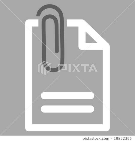 Attach Document Vector Icon 19832395
