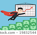Super Businessman flies up.  19832544