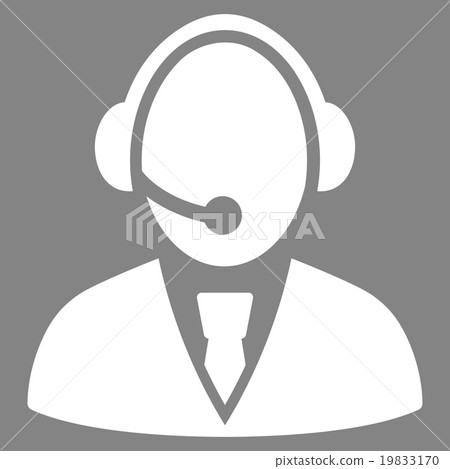 Call Center Worker Vector Icon Call Center Worker Vector Icon 19833170