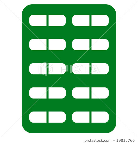 Pill Blister Flat Icon Pill Blister Flat Icon 19833766