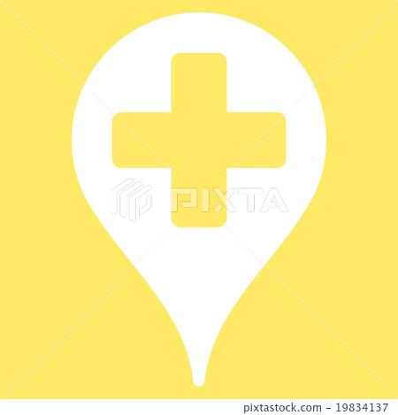 Medical Map Marker Vector Icon 19834137