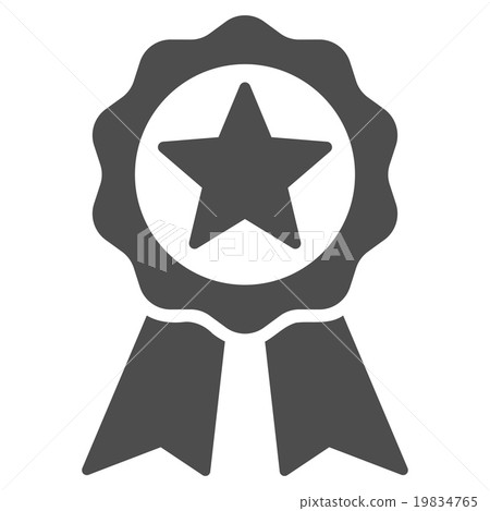 Certification Seal Flat Icon 19834765