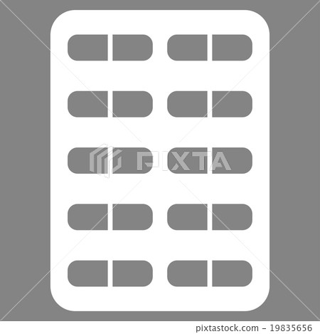 Pill Blister Vector Icon Pill Blister Vector Icon 19835656
