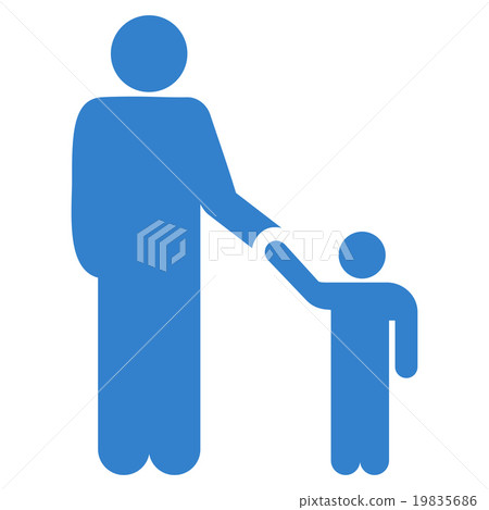 Father With Son Flat Icon Father With Son Flat Icon 19835686