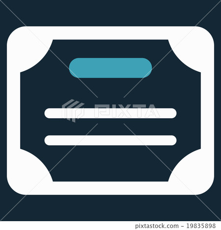 Certificate Flat Icon 19835898