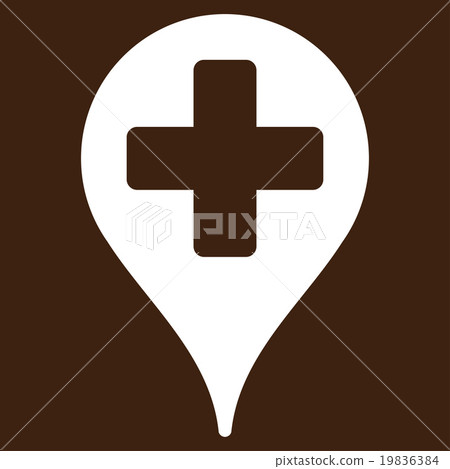 Medical Map Marker Vector Icon - Stock Illustration [19836384] - PIXTA