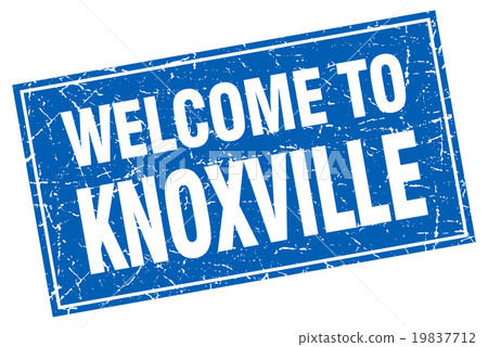 Knoxville blue square grunge welcome to stamp Knoxville blue square grunge welcome to stamp 19837712