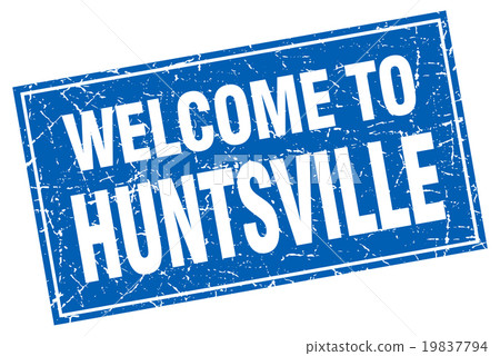 Huntsville blue square grunge welcome to stamp Huntsville blue square grunge welcome to stamp 19837794