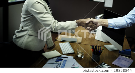 Business People Handshake Greeting Deal Concept 19838844