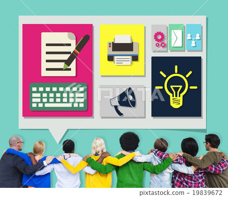 Content Connect Social Media Data Blog Concept Content Connect Social Media Data Blog Concept 19839672