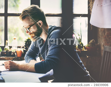 Businessman Determine Ideas Writing Working Concept 19839906