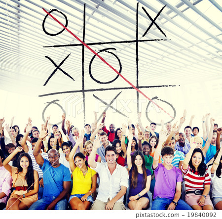 Leisure Game Tic Tac Toe Competition Challenge Winner Concept 19840092
