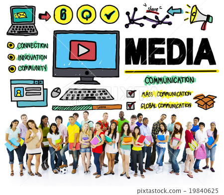 Media Devices Mess Communication Multimedia Concept Media Devices Mess Communication Multimedia Concept 19840625