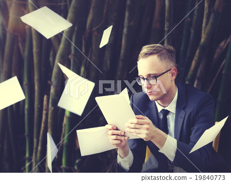 Businessman Stressful Sadness Failure Concept Businessman Stressful Sadness Failure Concept 19840773