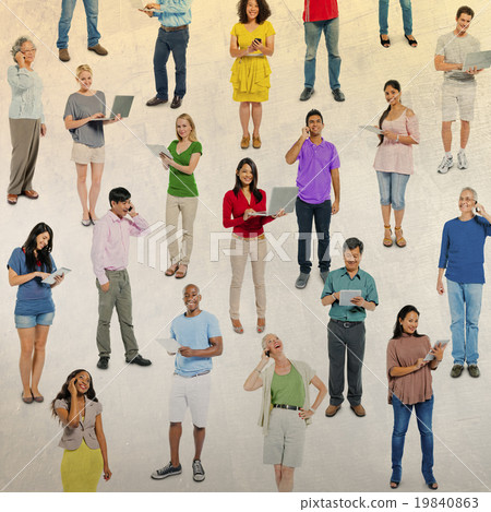Communication Group of People Connection Technology Concept 19840863