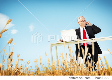 Businessman Relaxation Freedom Happiness Getaway Concept Businessman Relaxation Freedom Happiness Getaway Concept 19841029