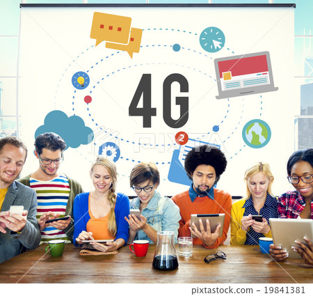 4G Telecommunication Connection Networking Mobility Concept 19841381